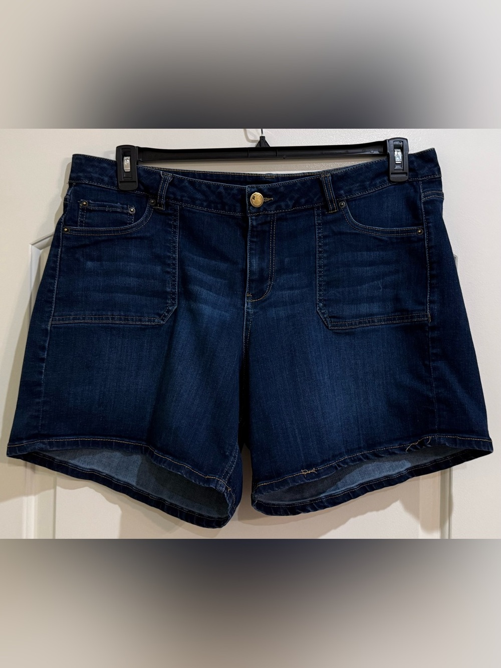 Lane Bryant Dark Blue Denim Jean Shorts